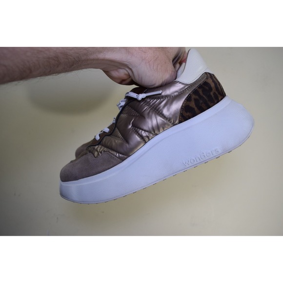 Wonders TREND Sneakers WOMENS 40 (US 9) Taupe Tan Spain Made A3610 $236 - Picture 3 of 10